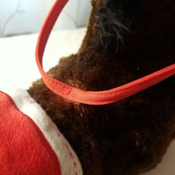 Toys R Us Brown Horse Plush with Red & White Saddle 2013 Stuffed Animal 18” Toy - Picture 5 of 8